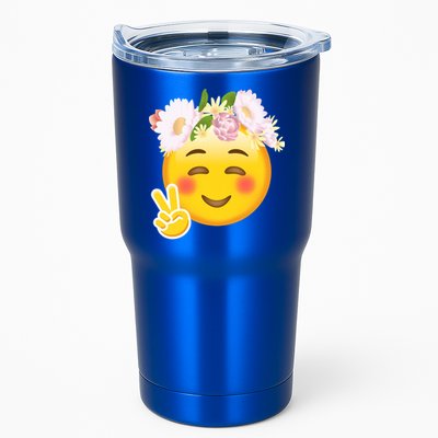 Hippy Smiley Face Peace Sign Tumbler