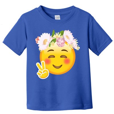 Hippy Smiley Face Peace Sign Toddler T-Shirt