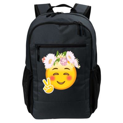 Hippy Smiley Face Peace Sign Daily Commute Backpack