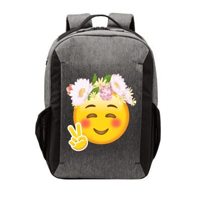 Hippy Smiley Face Peace Sign Vector Backpack