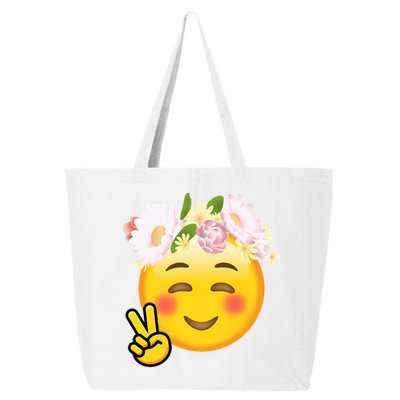 Hippy Smiley Face Peace Sign 25L Jumbo Tote