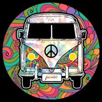 Hippy Van  Flat Bill Trucker Hat