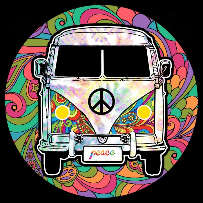Hippy Van  Flat Bill Trucker Hat
