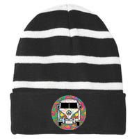 Hippy Van  Striped Beanie with Solid Band