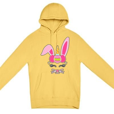 Hipster Bunnycorn Easter Bunny Unicorn Premium Pullover Hoodie