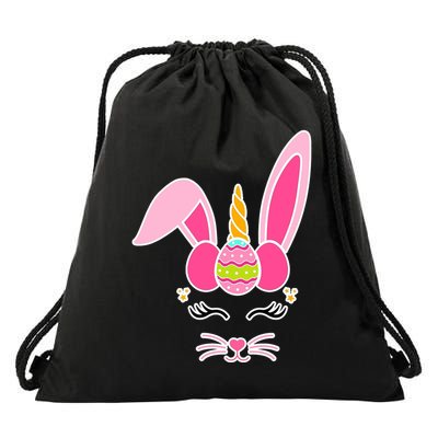 Hipster Bunnycorn Easter Bunny Unicorn Drawstring Bag