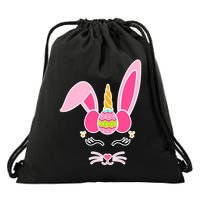 Hipster Bunnycorn Easter Bunny Unicorn Drawstring Bag
