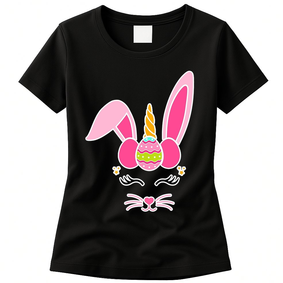 Hipster Bunnycorn Easter Bunny Unicorn Womens T-Shirt