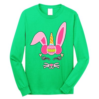 Hipster Bunnycorn Easter Bunny Unicorn Long Sleeve Shirt