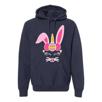 Hipster Bunnycorn Easter Bunny Unicorn Premium Hoodie