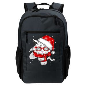 Hipster Christmas Cat Daily Commute Backpack