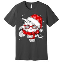 Hipster Christmas Cat Premium T-Shirt