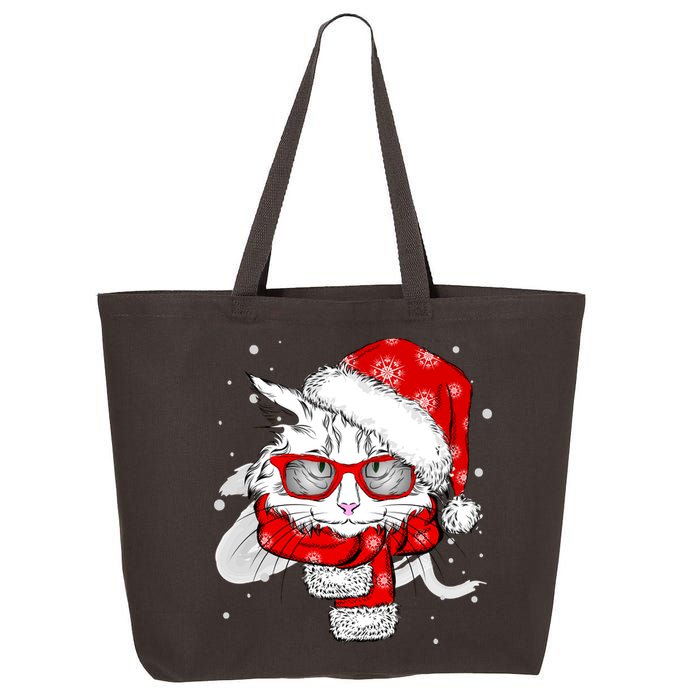 Hipster Christmas Cat 25L Jumbo Tote