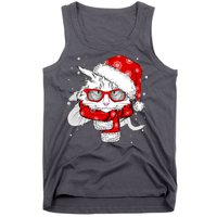 Hipster Christmas Cat Tank Top