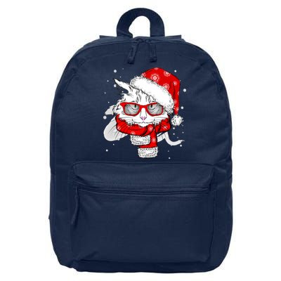 Hipster Christmas Cat 16 in Basic Backpack