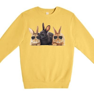 Hipster Cool Rabbit Premium Crewneck Sweatshirt