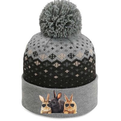 Hipster Cool Rabbit The Baniff Cuffed Pom Beanie