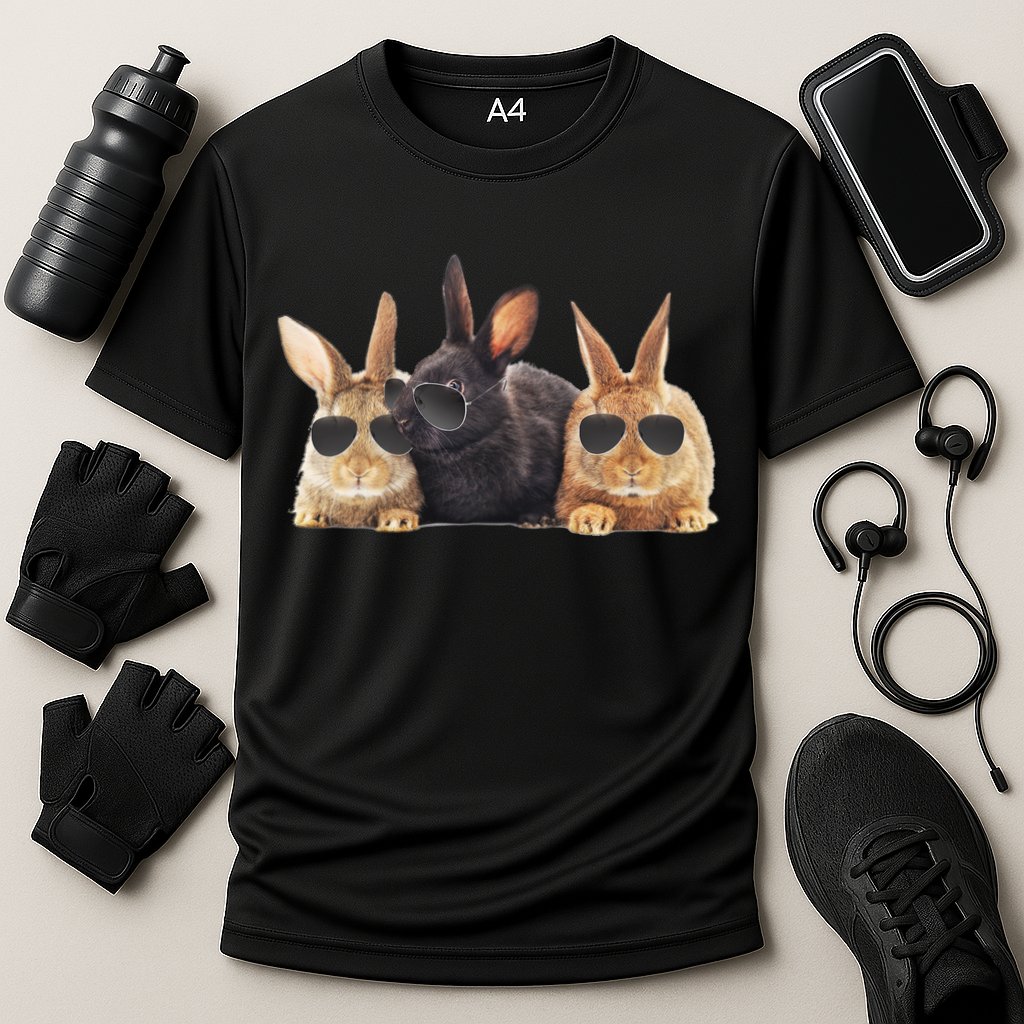Hipster Cool Rabbit Performance Shirt