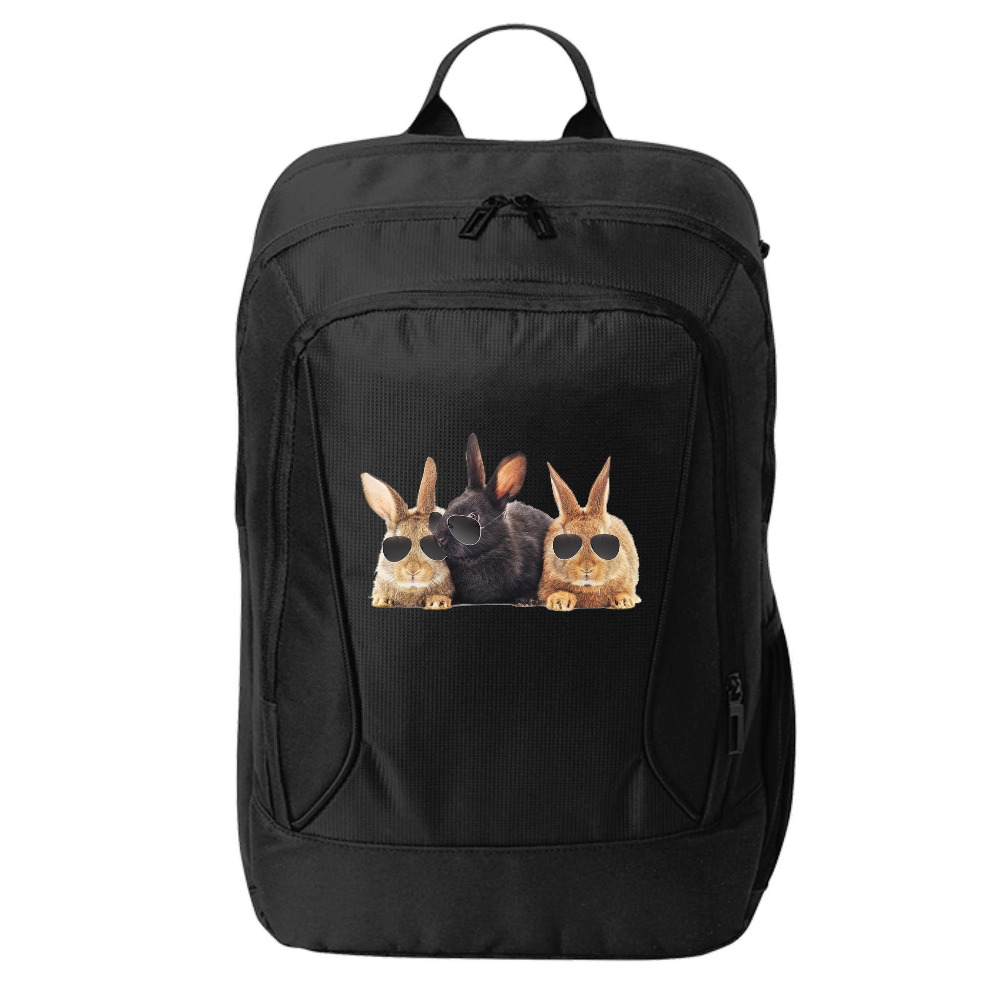 Hipster Cool Rabbit City Backpack