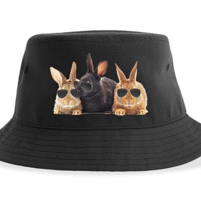 Hipster Cool Rabbit Sustainable Bucket Hat