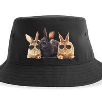 Hipster Cool Rabbit Sustainable Bucket Hat
