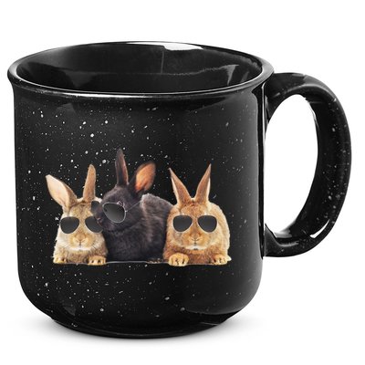 Hipster Cool Rabbit 15oz Campfire Ceramic Mug