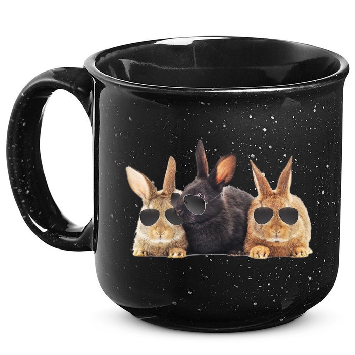 Hipster Cool Rabbit 15oz Campfire Ceramic Mug
