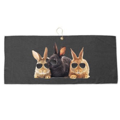 Hipster Cool Rabbit Large Microfiber Waffle Golf Towel