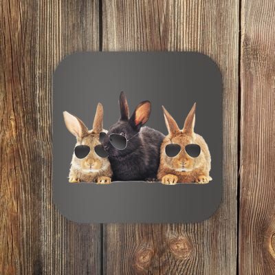 Hipster Cool Rabbit Coaster