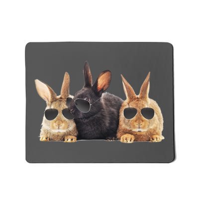 Hipster Cool Rabbit Mousepad