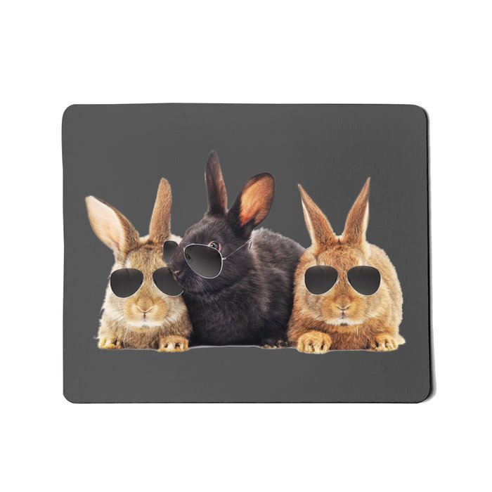 Hipster Cool Rabbit Mousepad