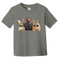 Hipster Cool Rabbit Toddler T-Shirt