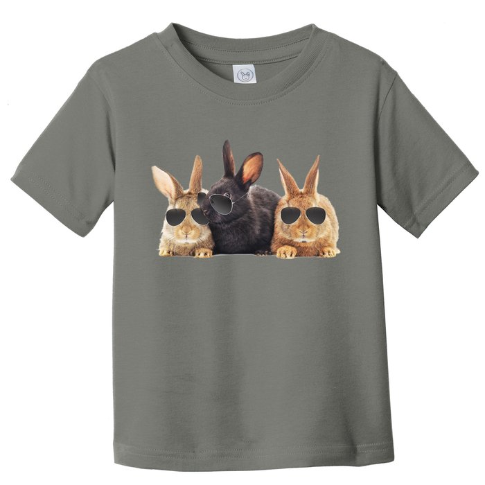 Hipster Cool Rabbit Toddler T-Shirt