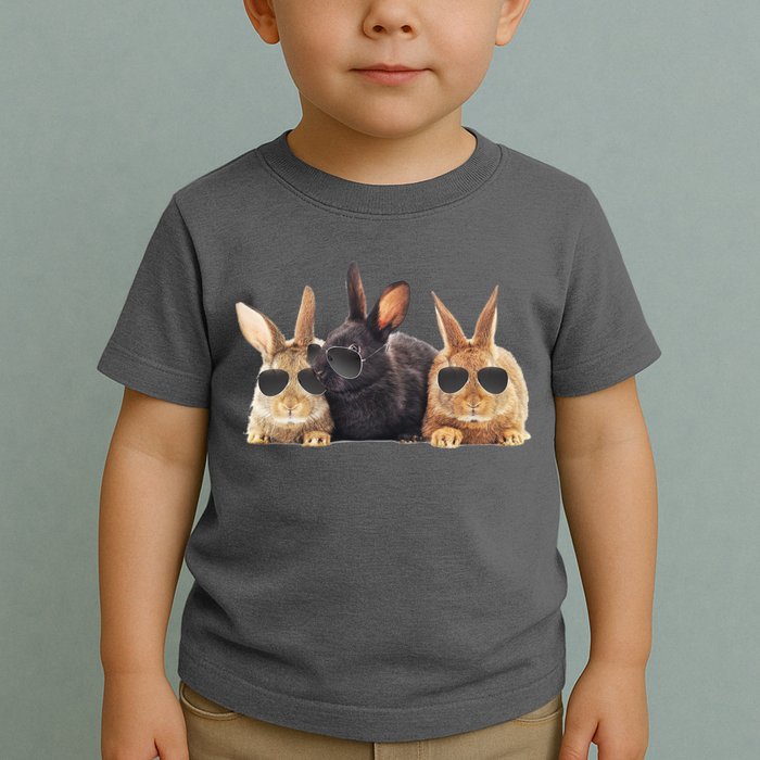 Hipster Cool Rabbit Toddler T-Shirt