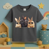 Hipster Cool Rabbit Toddler T-Shirt