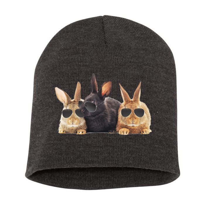 Hipster Cool Rabbit Short Acrylic Beanie