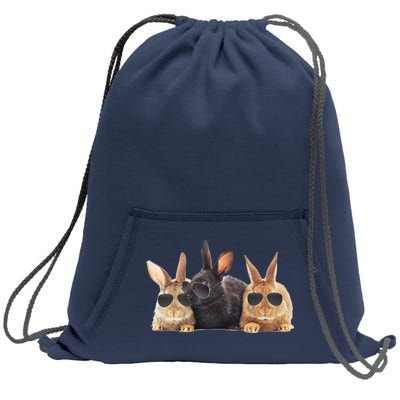 Hipster Cool Rabbit Sweatshirt Cinch Pack Bag