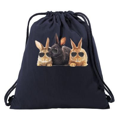 Hipster Cool Rabbit Drawstring Bag