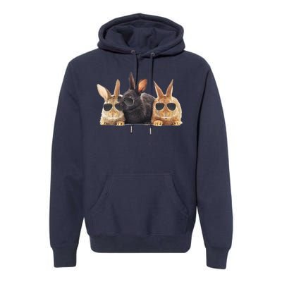 Hipster Cool Rabbit Premium Hoodie