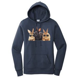 Hipster Cool Rabbit Women's Pullover Hoodie