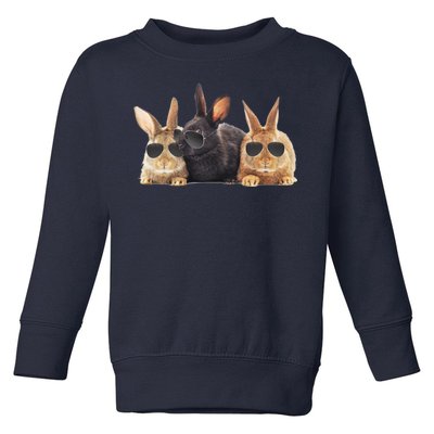 Hipster Cool Rabbit Toddler Sweatshirt