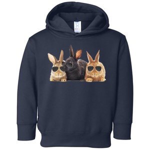 Hipster Cool Rabbit Toddler Hoodie