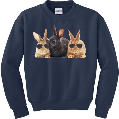 Hipster Cool Rabbit Kids Sweatshirt