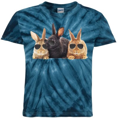 Hipster Cool Rabbit Kids Tie-Dye T-Shirt