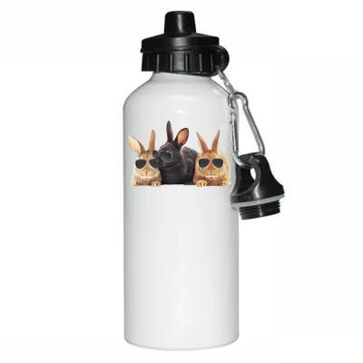 Hipster Cool Rabbit Aluminum Water Bottle