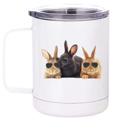 Hipster Cool Rabbit 12 oz Stainless Steel Tumbler Cup