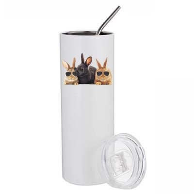 Hipster Cool Rabbit Stainless Steel Tumbler