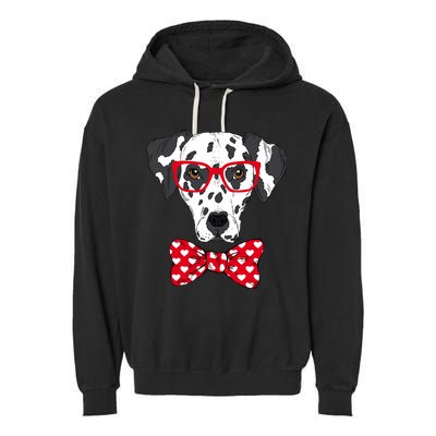 Hipster Dog Dalmatian Garment-Dyed Fleece Hoodie