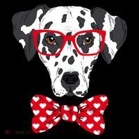 Hipster Dog Dalmatian Flexfit Unipanel Trucker Cap