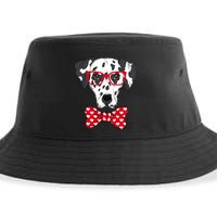 Hipster Dog Dalmatian Sustainable Bucket Hat